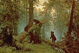 Ivan Ivanovich Shishkin - Morning in a Pine Forest painting