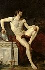 Jean-Germain Drouais - Seated Gladiator painting
