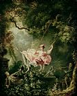 Jean Honore Fragonard - The Swing painting