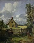 John Constable - Cottage in a Cornfield painting