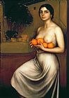 Julio Romero de Torres - Oranges and Lemons painting