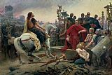Vercingetorix throws down his arms at the feet of Julius Caesar by Lionel Noel Royer