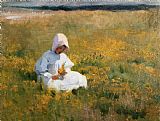 In a Field of Buttercups by Marianne Stokes