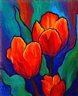 Marion Rose - Tulip Trio painting