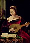 Master of the Female Half Lengths - Mary Magdalene Playing the Lute painting