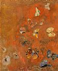 Odilon Redon - Evocation of Butterflies painting