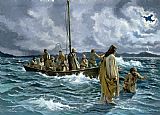 Others - Christ walking on the Sea of Galilee painting