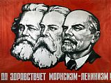 Poster depicting Karl Marx Friedrich Engels and Lenin by Others