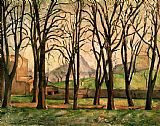 Paul Cezanne - Chestnut trees at the Jas de Bouffan painting