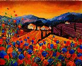 Pol Ledent - Tuscany Poppies painting