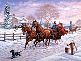 Richard De Wolfe - Sleigh Ride painting