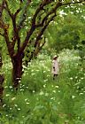 Thomas Cooper Gotch - The Orchard painting