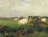 Walter Frederick Osborne - Cows in Field painting