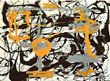 Jackson Pollock Yellow Grey Black