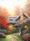 Thomas Kinkade Autumn at Ashley's Cottage