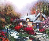 Thomas Kinkade Evening at Swanbrooke Cottage, Thomashire