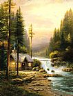 Thomas Kinkade Evening in The Forest