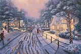Hometown Prints - Hometown Christmas Memories by Thomas Kinkade