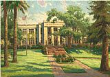 Cityscapes Prints - Los Gatos High School by Thomas Kinkade