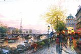 Tower Prints - Paris, Eiffel Tower by Thomas Kinkade
