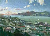 Tower Prints - San Francisco, View From Coit Tower by Thomas Kinkade