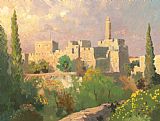 Tower Prints - Tower of David by Thomas Kinkade