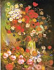Vincent van Gogh Vase with Cornflowers And Poppies, Peonies And Chrysanthemums