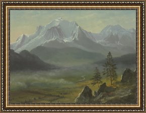 Misty Framed Prints - Mont Blanc by Albert Bierstadt