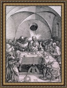 The Last Supper Framed Prints - The Last Supper From The 'great Passion' Series by Albrecht Duerer