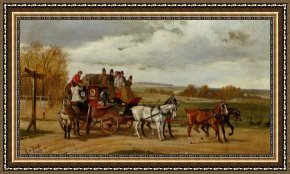 Royal Framed Prints - Summer Royal Mail Coach by Alfred F. De Prades