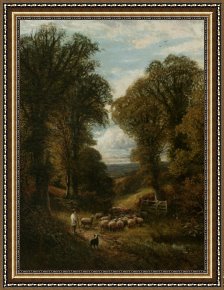 Boar Lane Framed Prints - A Surrey Lane by Alfred Glendening