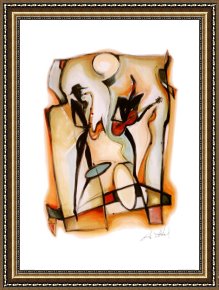 Jazz Unit Framed Prints - Jazz Duo by alfred gockel