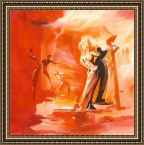 Romance Framed Prints - Romance in Red I by alfred gockel