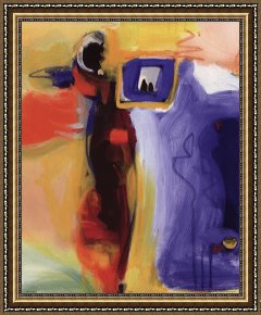 Oil Framed Prints - Turm Oil I by alfred gockel
