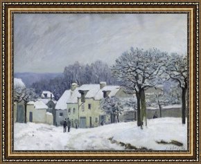 A Place Framed Prints - The Place du Chenil at Marly le Roi by Alfred Sisley