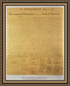 American Framed Prints - Declaration of Independence by American School
