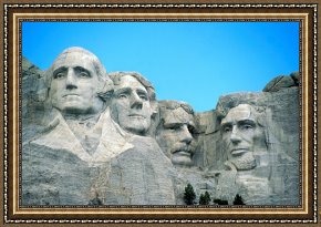 American Framed Prints - Mount Rushmore by American School