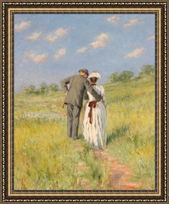 American Framed Prints - Portrait of Captain William Holmes and Mary Shafter McKitterick by American School