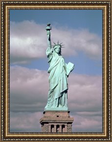 American Framed Prints - The Statue of Liberty by American School