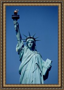 American Framed Prints - The Statue of Liberty by American School