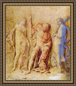 Mantegna Framed Prints - Mars, Venus, And Diana by Andrea Mantegna