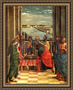 Mantegna Framed Prints - The Death of The Virgin by Andrea Mantegna