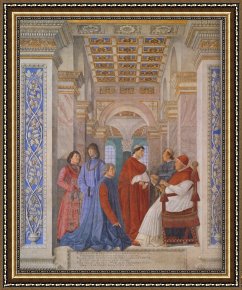 Mantegna Framed Prints - The Family of Ludovico Gonzaga by Andrea Mantegna