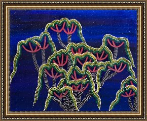 The Drummer Boy's Dream Framed Paintings - Peyote Dreams by Andrea Youngman