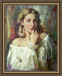 Beauty Framed Paintings - Pure Beauty by Andrew Atroshenko