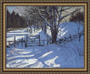 The Brandenburg Gate Berlin Framed Paintings - Gate near Youlgreave Derbyshire by Andrew Macara