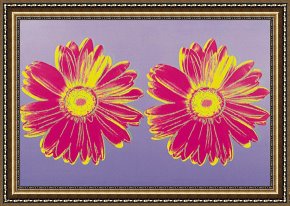 Andy Warhol Framed Paintings - Daisy c.1982 Double Pink by Andy Warhol