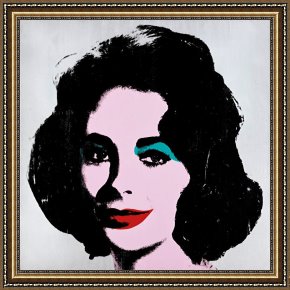 Andy Warhol Framed Paintings - Liz 1963 by Andy Warhol