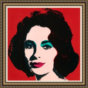 J.f.k. in Berlin, 1963 Framed Prints - Liz 1963 Red by Andy Warhol