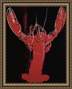 Andy Warhol Framed Paintings - Lobster c.1982 by Andy Warhol